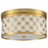 Modern 11'' Round Drum Shade Brushed Gold Dimmable LED Ceiling Light Hallway Light Fixtures